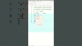 Python Tutorial For Beginners  Python learn  Variables Dictionaries write Curly Brackets Tag [upl. by Kumler985]