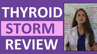 Thyroid Storm Nursing Pathophysiology NCLEX Review Thyrotoxic Crisis [upl. by Ellenig]