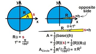 PreCalculus  Trigonometry The Right Triangle 3 of 26 Area of Sector Circle [upl. by Immot]