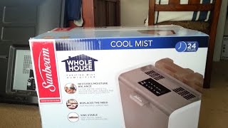 Unboxing and review of Sunbeam Whole House Cool Mist Humidifier [upl. by Dareg]