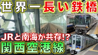 【 JRと南海が共存】 関西空港線に乗ってきた！ ラピート はるか 関空快速 空港急行 [upl. by Aihtnis861]