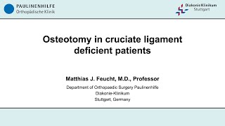 Osteotomy in cruciate ligament deficient patients [upl. by Ynnhoj]