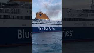 Bs myconos SYROS port ship travel ferry greekislands [upl. by Lupita131]