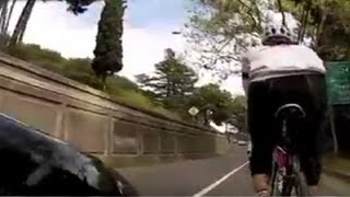 Cyclist who was hit by a car captured the event on video [upl. by Griz]