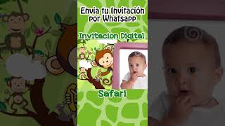 Invitacion de Cumpleaños Safari  Jungle Safari Birthday [upl. by Drandell285]