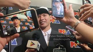 CJ Cansino reacts to being picked by Meralco in the PBA 49th Season Draft [upl. by Aviv]