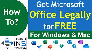 How to get Microsoft Office 365 Legally for Free  Learn in 5 Minutes  Excel Word PowerPoint [upl. by Carli]