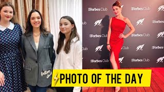 Trusova and Kostornaia showed photos from the Forbes party ⛸️ Evgenia Medvedeva about English [upl. by Nytsyrk]