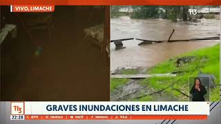 Graves inundaciones en Limache viviendas anegadas [upl. by Reggis]