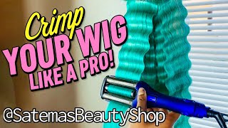 How To Crimp Your Wigs Beginner Friendly Tutorial Ft Ion Crimpers HowToCrimp CrimpYourHair [upl. by Fife]