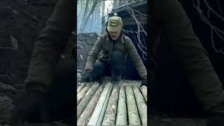 bushcraft build camp camping survival shelter wildlife skills lifehacks forest [upl. by Tal]