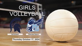 Monona Grove Girls Volleyball vs McFarland  Thursday October 17 2024 [upl. by Eevets]