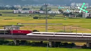 Footage of Fuxing bullet train overtaking regular train goes viral in China [upl. by Pliske954]