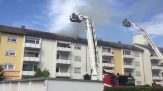 Brand Mehrfamilienhaus Germersheim 2017 06 13 02 VAN [upl. by Quick437]