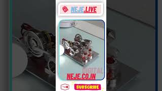 quotUltimate Stirling Engine FourCylinder Balanced Steam Power Generation Model  A MustWatchquot [upl. by Ardnek]