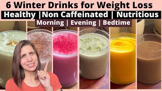 6 Healthy Cozy NonCaffeinated Winter Drinks for Weight Loss  Easy Nutritious Recipes for Wellness [upl. by Lothaire856]