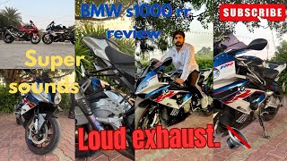 BMW s1000 rr 🤩 Review s1000 rr 🔇  loud exhaust sound guys full majaa aaya hrmonster motovlog [upl. by Torrence512]