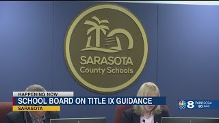 Sarasota school board votes to reject new Title IX guidelines potentially risking funding [upl. by Jegar]