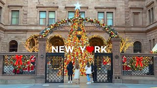 4K🇺🇸NYC Christmas🎄💂 Festive 5th amp 6th Ave Saks Fifth Holiday Light show amp Windows✨ Nov 2023 [upl. by Caron]