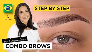 Combo Brows Course  StepbyStep Microblading amp Powder Brows training  PhiAcademy [upl. by Iliak508]