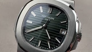 Patek Philippe Nautilus 5711 Olive Green Dial 57111A014 Patek Philippe Watch Review [upl. by Atikel275]