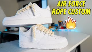 CHUNKY ROPE LACE AIR FORCE 1 TUTORIAL EASY [upl. by Uol]