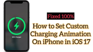 How to Set Custom Charging Animation on iPhone in iOS 17 [upl. by Maxama]