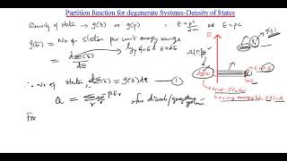 Partition Function for Degenerate and Non degenerate systems amp Density of States [upl. by Aicilaanna]