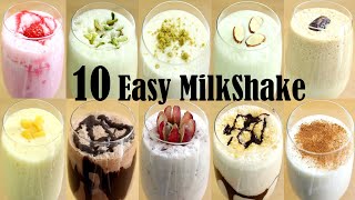 10 EASY MILKSHAKE RECIPE – HOW TO MAKE REFRESHING SUMMER DRINKS [upl. by Mcbride]