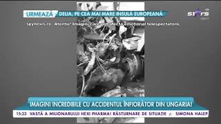 Imagini incredibile cu accidentul înfiorător din Ungaria Șoferul făcea live pe Facebook [upl. by Nirrak]