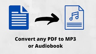 Convert PDF to AudioMP3  Download MP3Audio of your PDF [upl. by Enitsuga]