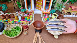 Miniature Baam Fish Recipe with Mustard Paste  Traditional Odia Style  Rinis Miniature [upl. by Arenat]