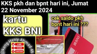 Cek saldo pkh bpnt hari ini  jumat 22 November 2024 [upl. by Aiceila438]