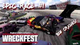 Wreckfest epic race 1 splitscreen video [upl. by Lindsay]