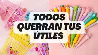 🤩 50 ÚTILES ESCOLARES que todos querrán tener Bolígrafos Lápices Canetas [upl. by Yenots]