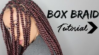 Box braid Tutorial  Protective Style [upl. by Ap]