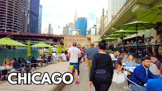 CHICAGO USA Walking Tour  Lake Street amp RiverWalk on Wednesday  May 8 2024  4k City Sounds [upl. by Bradski]