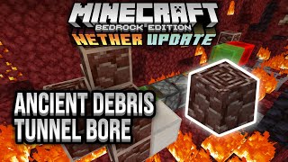 Semi Auto Ancient Debris Tunnel Bore Minecraft Bedrock Tutorial 117 Caves amp Cliffs [upl. by Atiuqaj254]