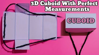 Mathematics Shape Cuboid 3D Model  Maths Pull Up Working Model  3D Cuboid Maths Project [upl. by Nottage337]