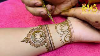 New Mehndi Design for front hand । Front Hand Henna Design । Full Mehndi design । New Mehndi class [upl. by Einittirb]