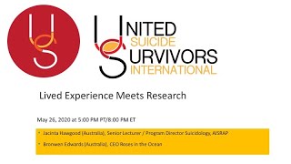 Lived Experience Meets Research webinar [upl. by Rogerg]