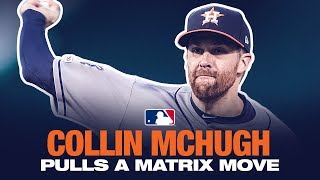 McHugh pulls off INSANE move to avoid baseball [upl. by Zerep]