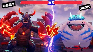 GOROGONG VS WOOLLEY KAIJU MONSTER FIGHT IN GIGABASH PC GAMES WITH OGGY [upl. by Naima]