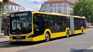 Mitfahrt im kompletten X37 von Berlin U Ruhleben bis Falkensee Bahnhof im MAN GN 23 Hybrid 8670 [upl. by Etnuad]