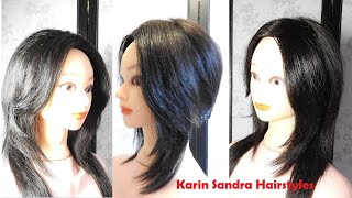 How to cut Curtain Bangs for any face shape  Trendy Curtain Bangs  How to cut face framing layers [upl. by Prue]