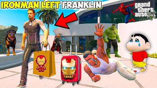 Iron Man Left Franklin amp Shin chan amp Avengers and Los Santos in GTA 5 in Telugu [upl. by Ahsiuqat]