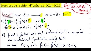 Algèbre1 Exercices corrigés Logique Applications polynômes [upl. by Ardeen555]