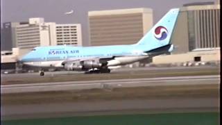 Korean Air Boeing 747SPB5 Departing LAX [upl. by Elvera]