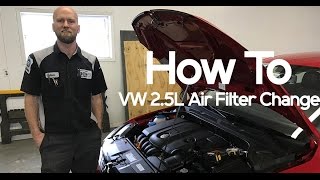 How To VW 25L Air Filter Replacement for Jetta Golf Passat or Sportwagen  Eich Motor Company [upl. by Sedinoel]