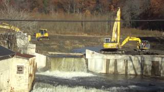 Chagrin Falls IVEX dam demolition final phase [upl. by Aitel727]